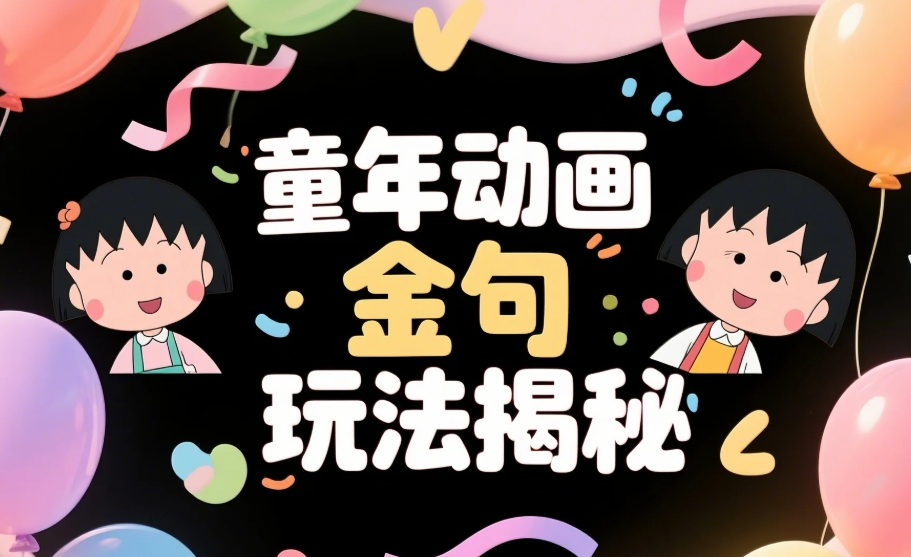 童年动画金句：月收过万+，每天2小时打造情怀号-AI创作学习-提示词应用-短视频玩法加贝AI