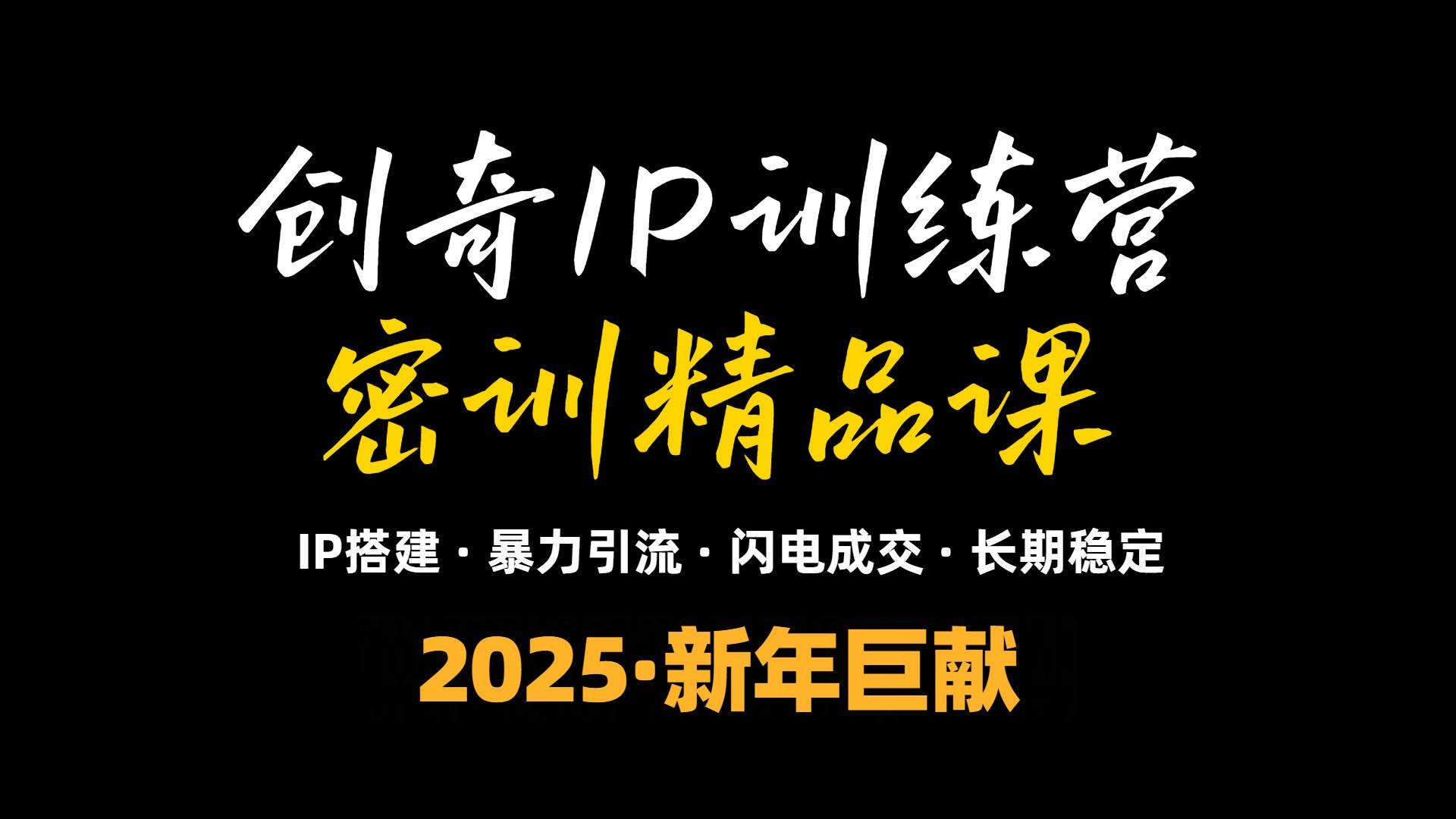 （13898期）2025年“知识付费IP训练营”小白避坑年赚百万，暴力引流，闪电成交-AI创作学习-提示词应用-短视频玩法加贝AI