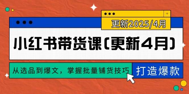 张宾小红书带货课：从选品到爆文，掌握批量铺货技巧，0到1打造爆款(更新至4月)-AI创作学习-提示词应用-短视频玩法加贝AI